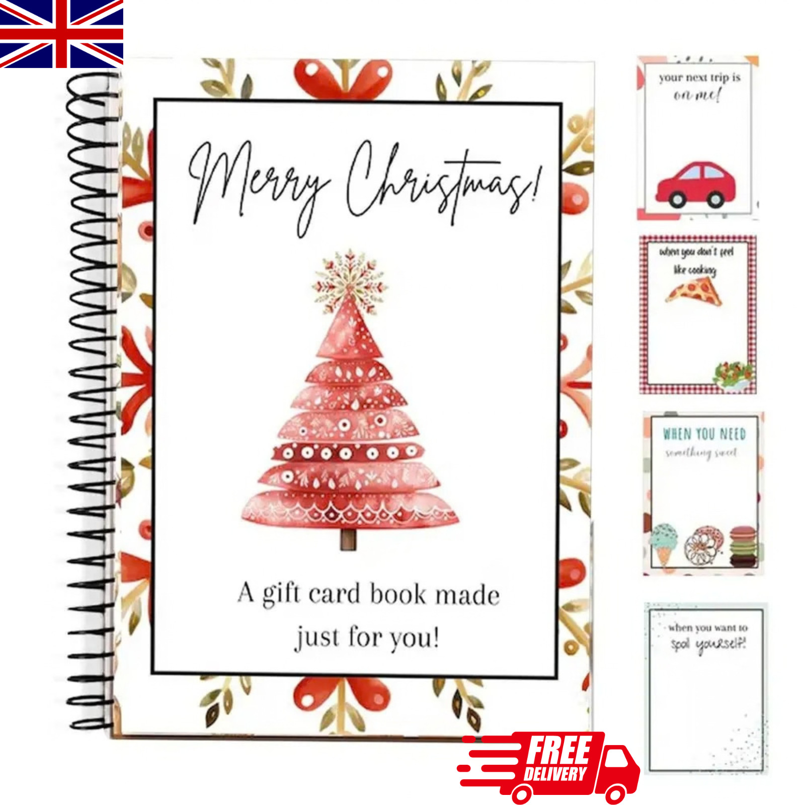Festival Christmas Gift Card Book Merry Christmas