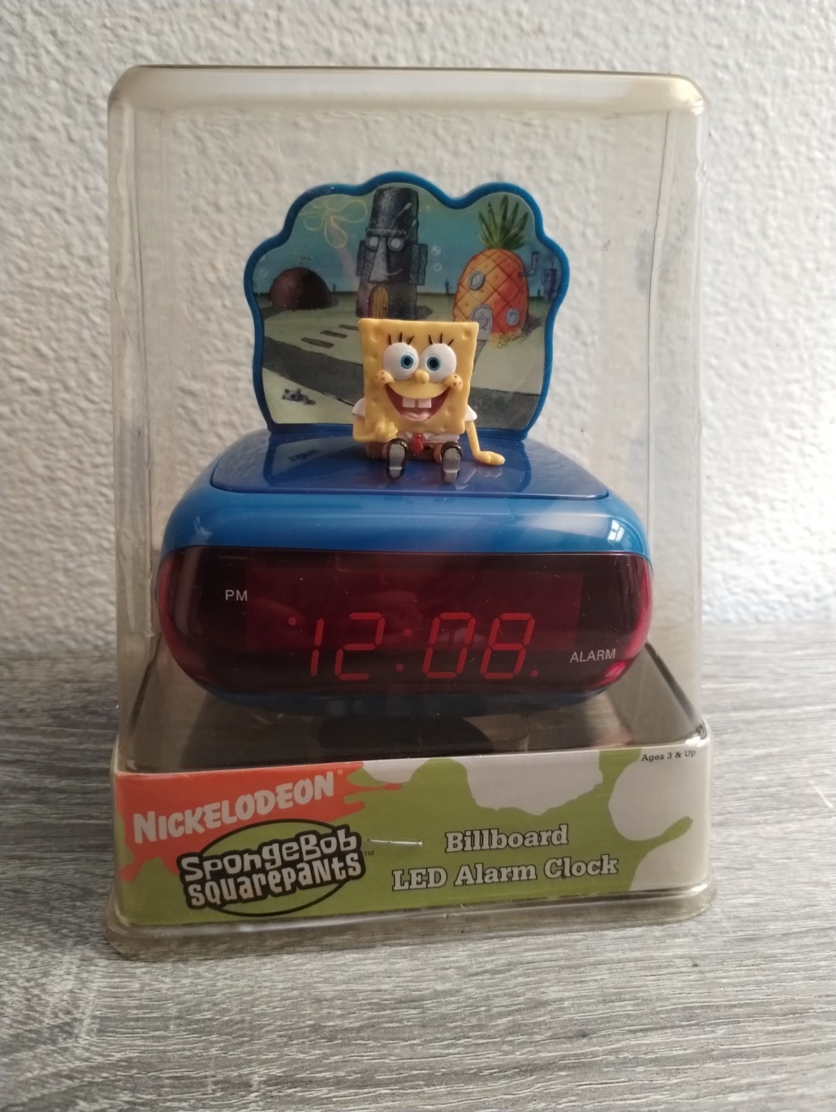Vintage Nickelodeon 2005 Spongebob Squarepants Billboard LED Alarm Clock