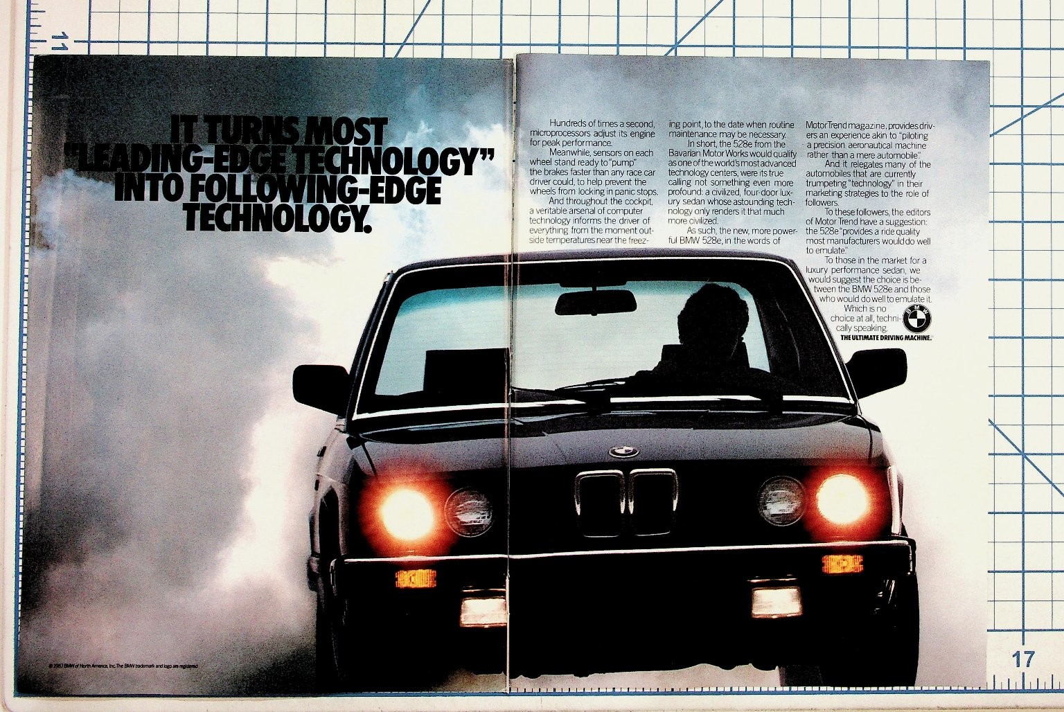 1983 BMW 528e Original Magazine Ad \