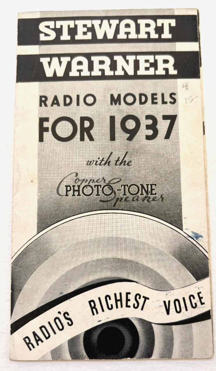 1937 Advertising Brochure For 