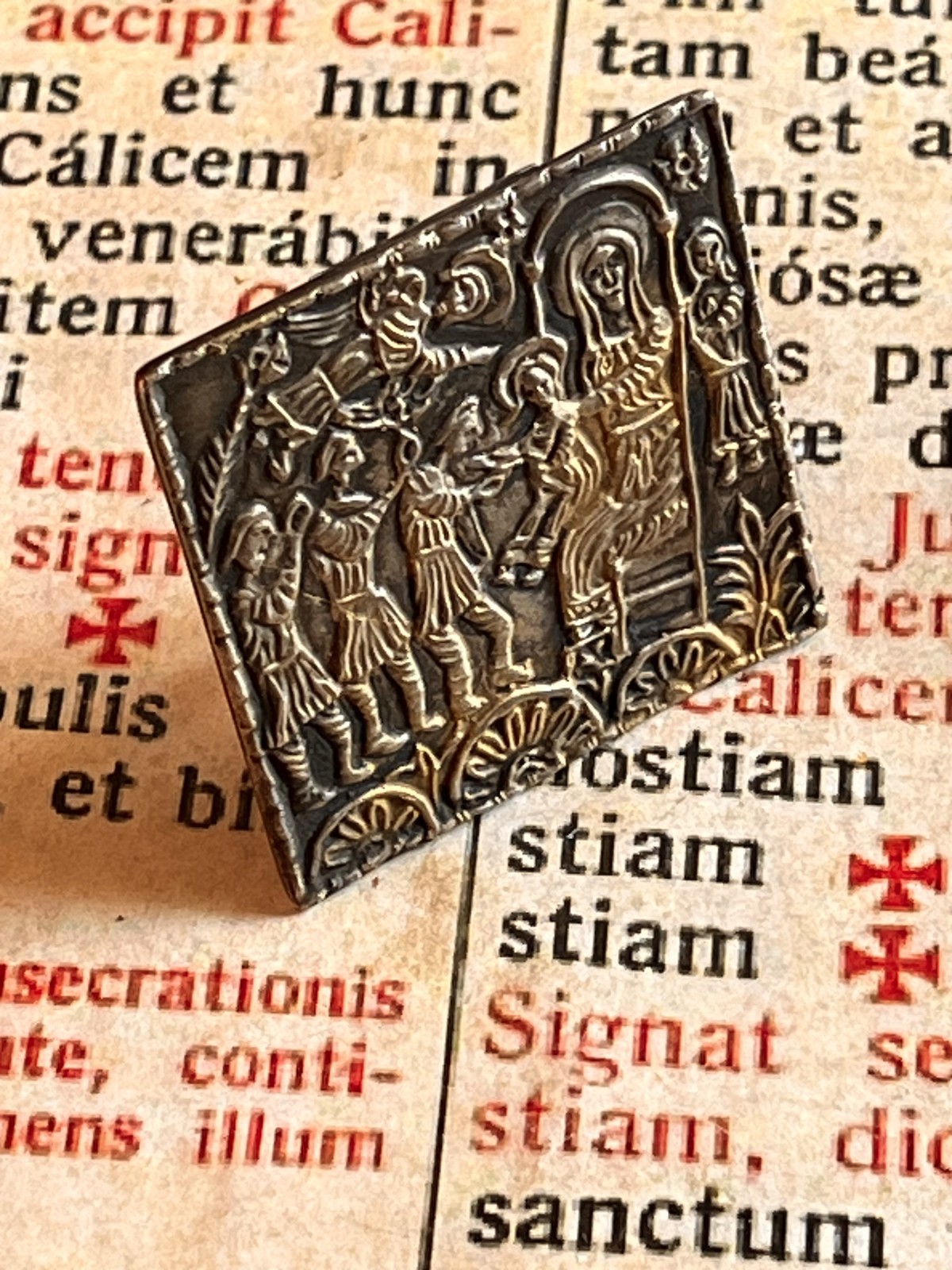 SILVER Art Lombard Adoration of the Magi : Duke Ratchis's altar Lombards's King