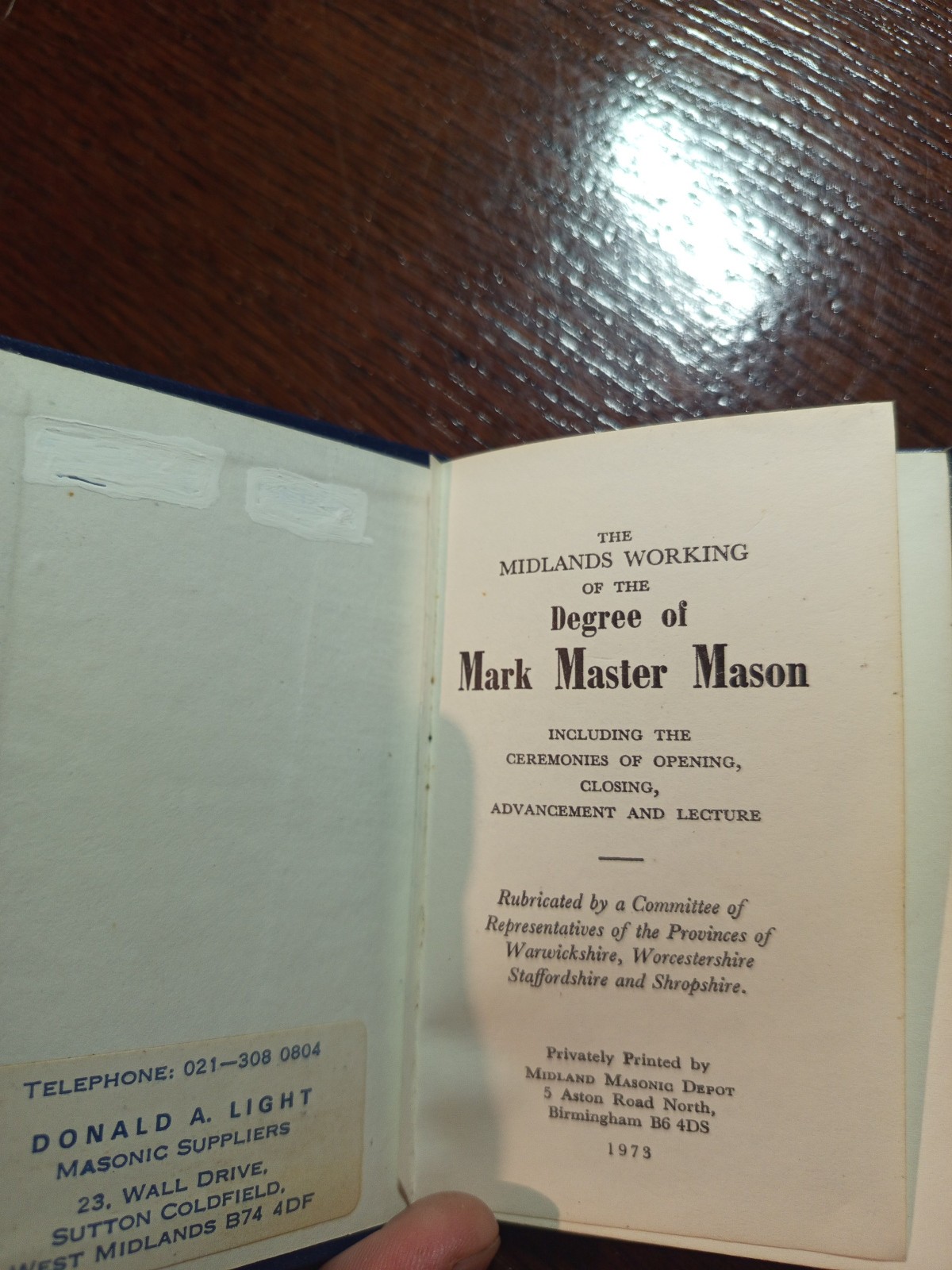 The Midlands Working of the Degree of Mark Master Masons Freemasonry masonic/767