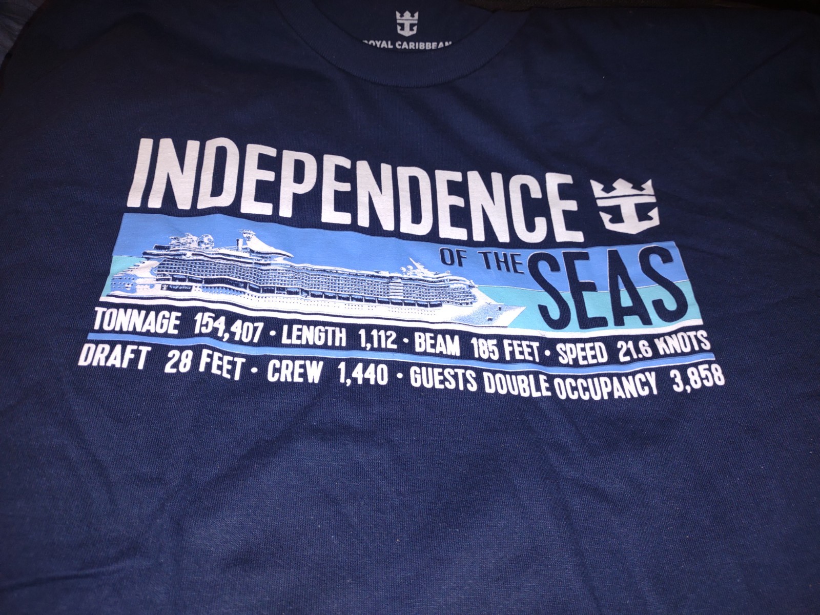 Royal Caribbean - Independence of the Seas- Navy Blue XL  T-Shirt - Brand New