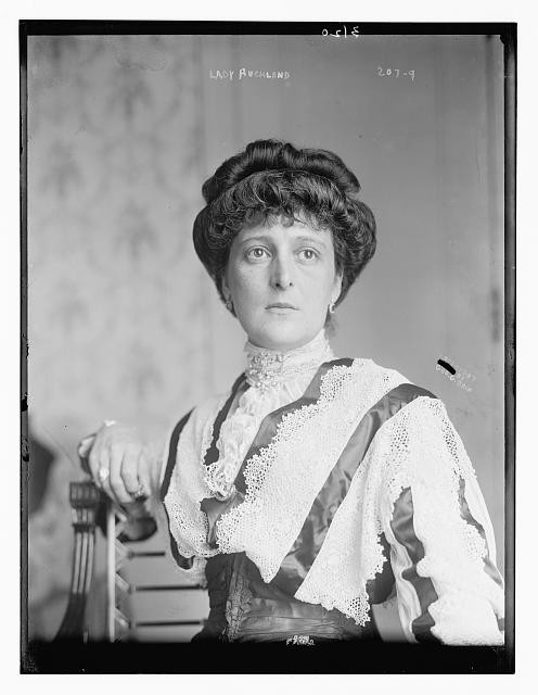 Photo:Lady Auchland 1900s Portrait Woman Gown Studio Photograph