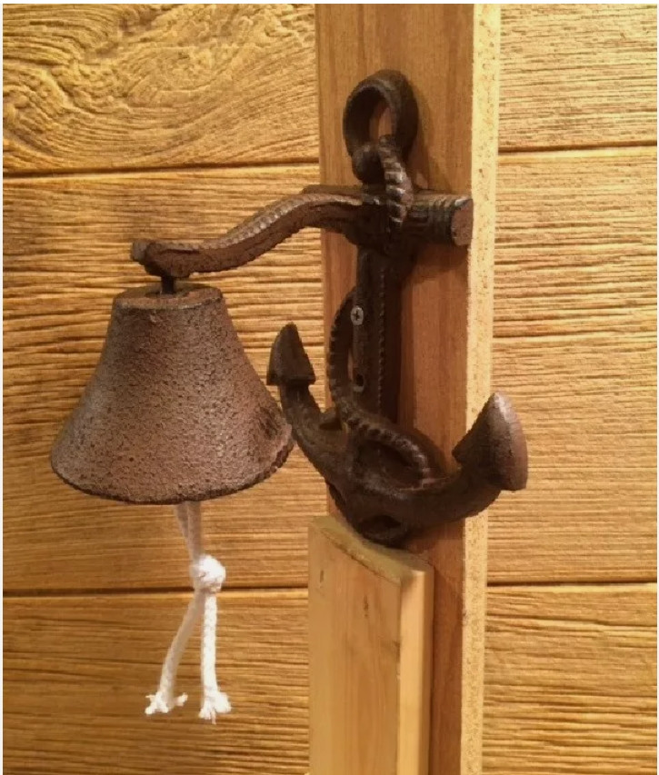 Handcrafted Nautical Decor Rustic Copper Cast Iron Wall Mounted Anchor Bell 8 Handcrafted Nautical Decor Rustic Copper Cast Iron Wall Mounted Anchor Bell 8