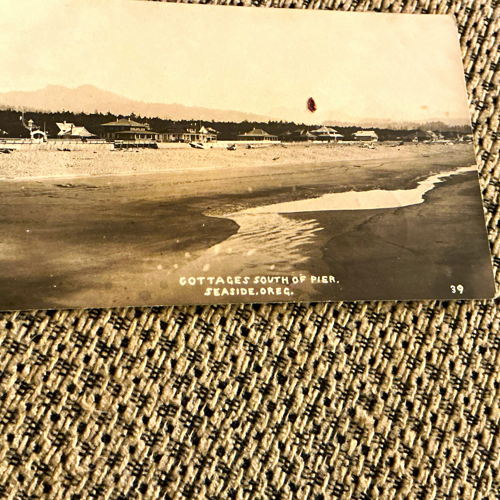 J. Waterhouse RPPC Postcard,Seaside,Oregon,Cottages South of Pier,Posted,1907-15