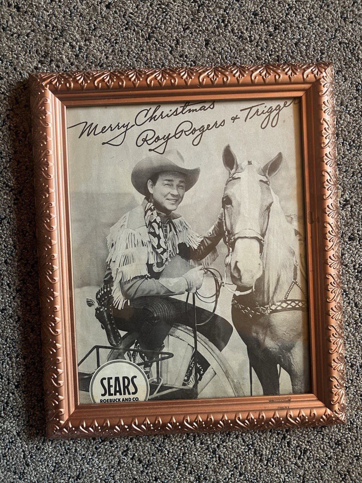 Roy Rogers Hand Signed 8x10 Photo In Frame
