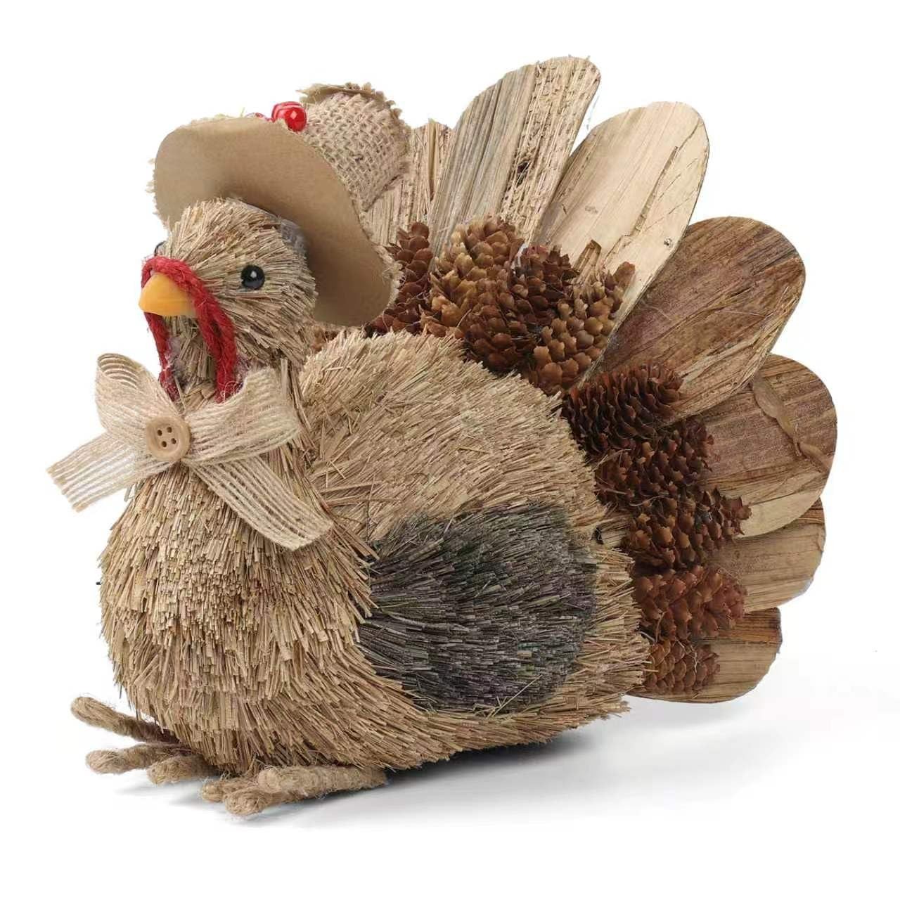 Thanksgiving Turkey Decorations Farmhouse Fall Harvest Table Centerpiece