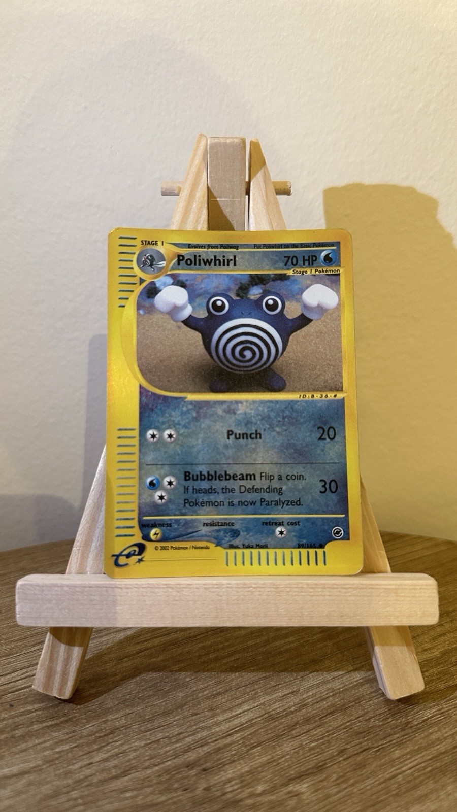 Pokemon TCG Poliwhirl 89/165 Reverse Holo Expedition 2002 E-Reader LP
