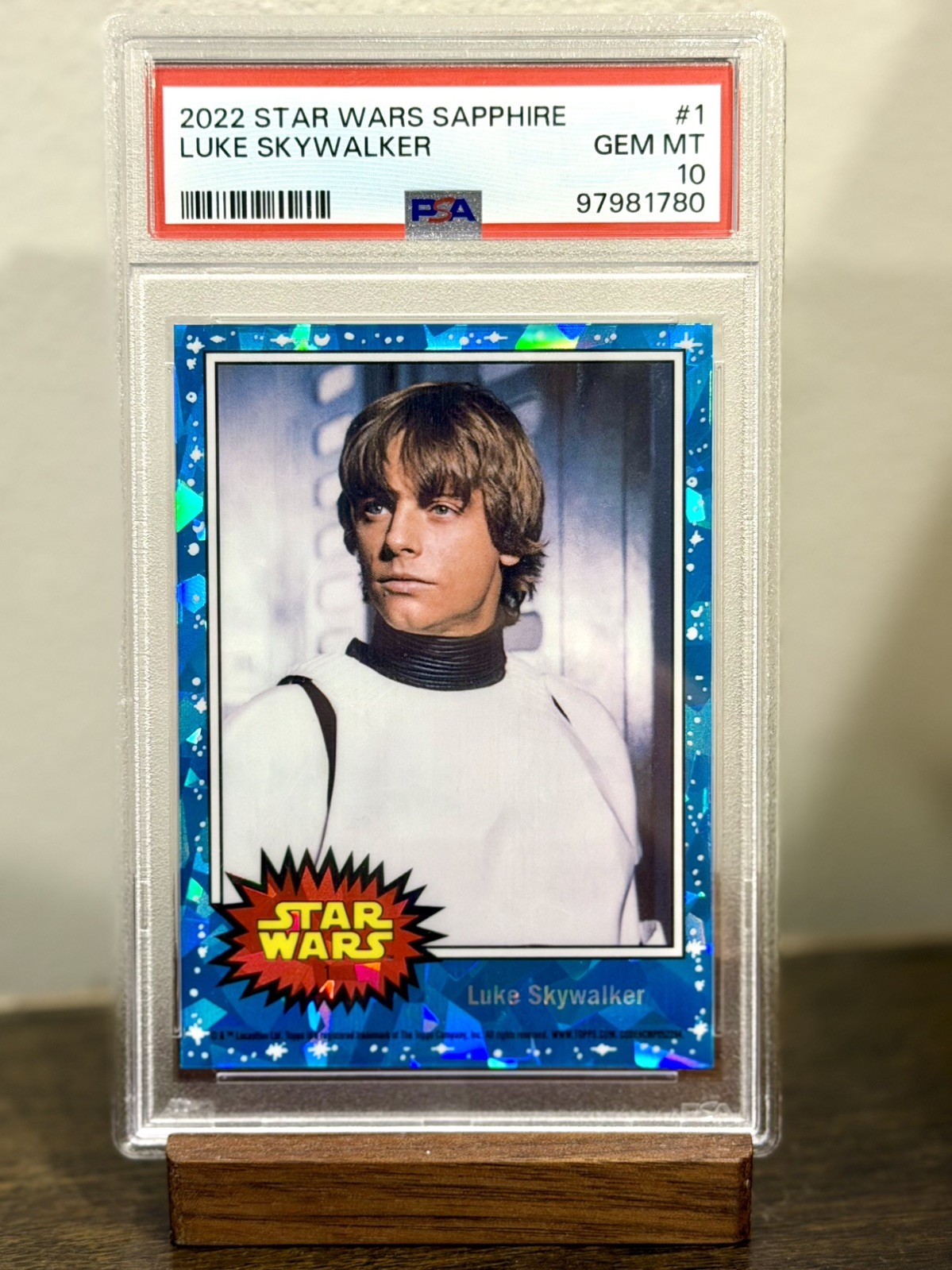 Topps 2022 Star Wars Sapphire #1 Luke Skywalker PSA 10 Gem Mint
