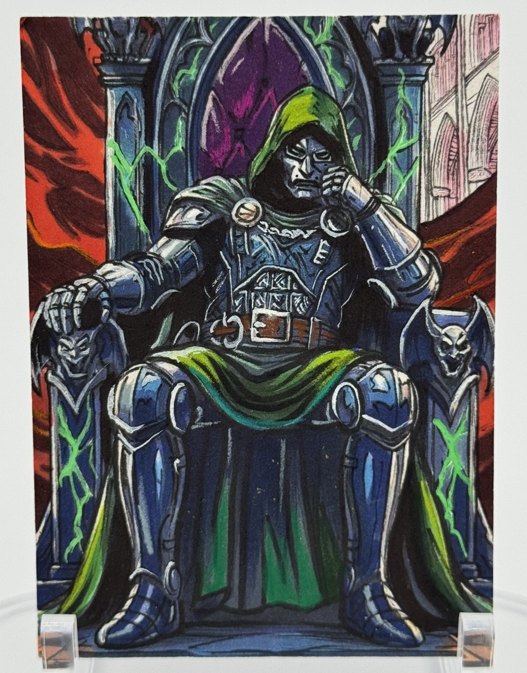 GGC Studio Marvel Doctor Doom Artist Hand Drawn Sketch Card 1/1 ACEO ORIGINAL