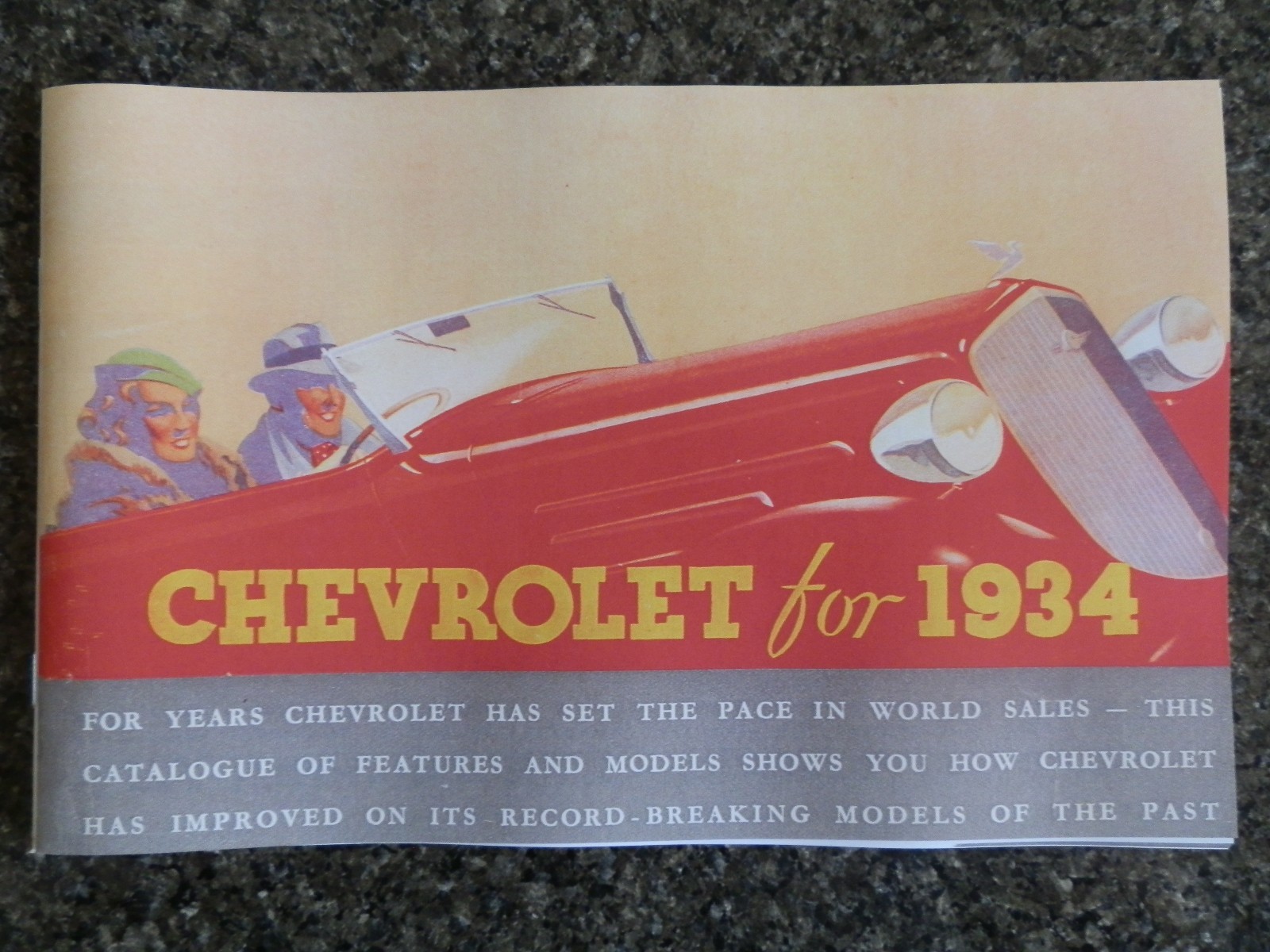 1934 CHEVROLET SALES BROCHURE  \'\' GMH  RHD \'\' 