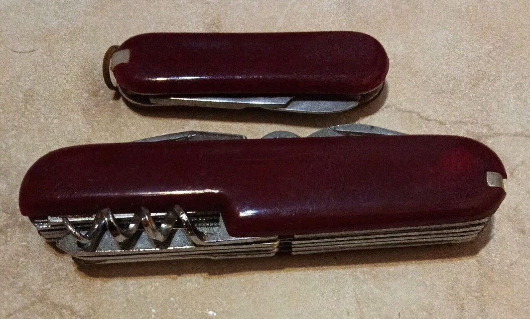Lot Of 2 Big/Small Vintage Pocketknife Corkscrew, Vintage All Purpose Knife
