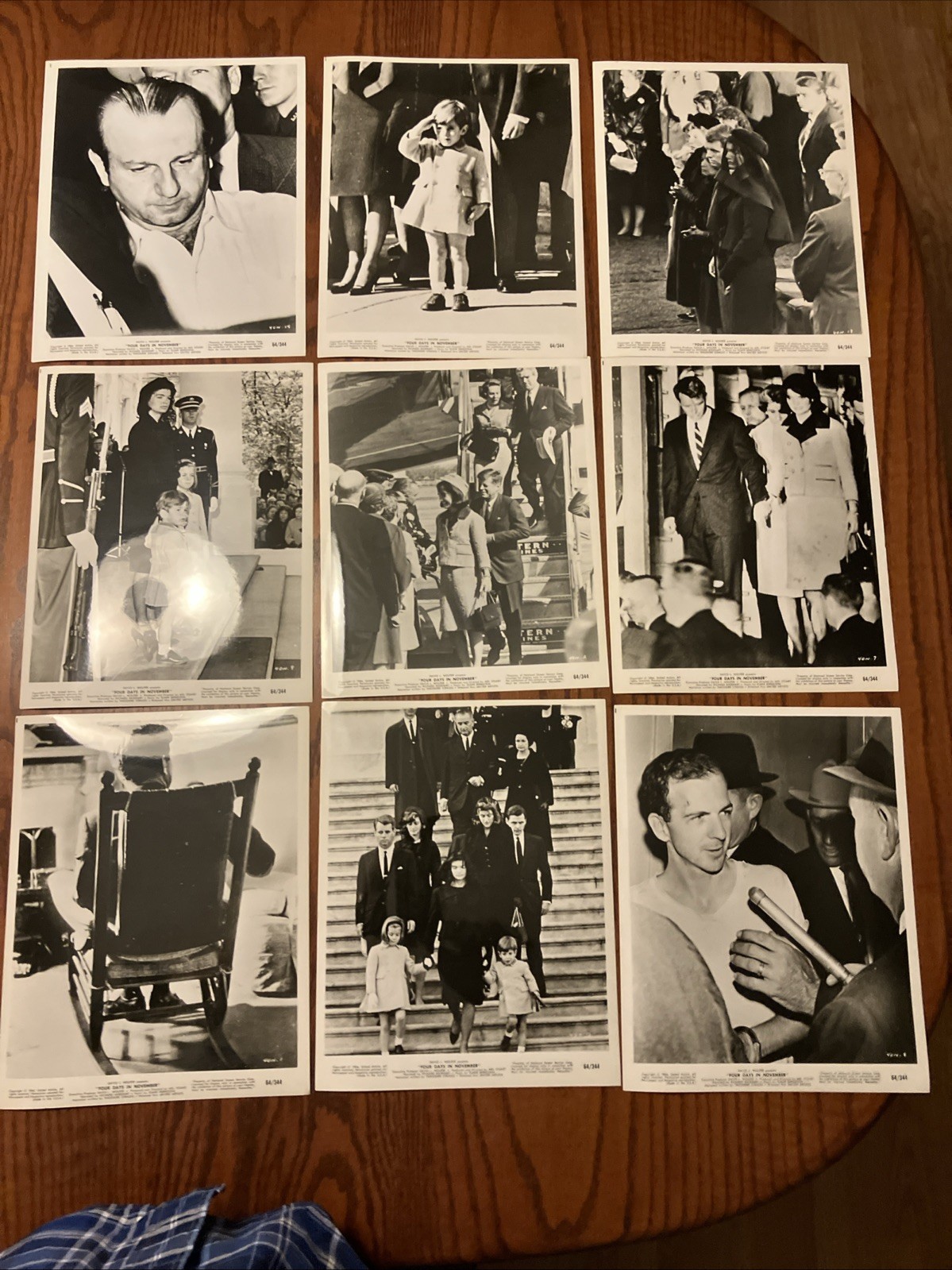 17- Vintage 8x10 Photos John F. Kennedy From Film “ Four Days In November” & Tic
