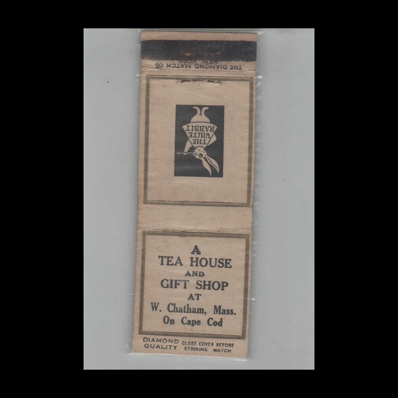1930s Matchbook Cover Diamond Quality A Tea House & Gift Shop West Chatham MA
