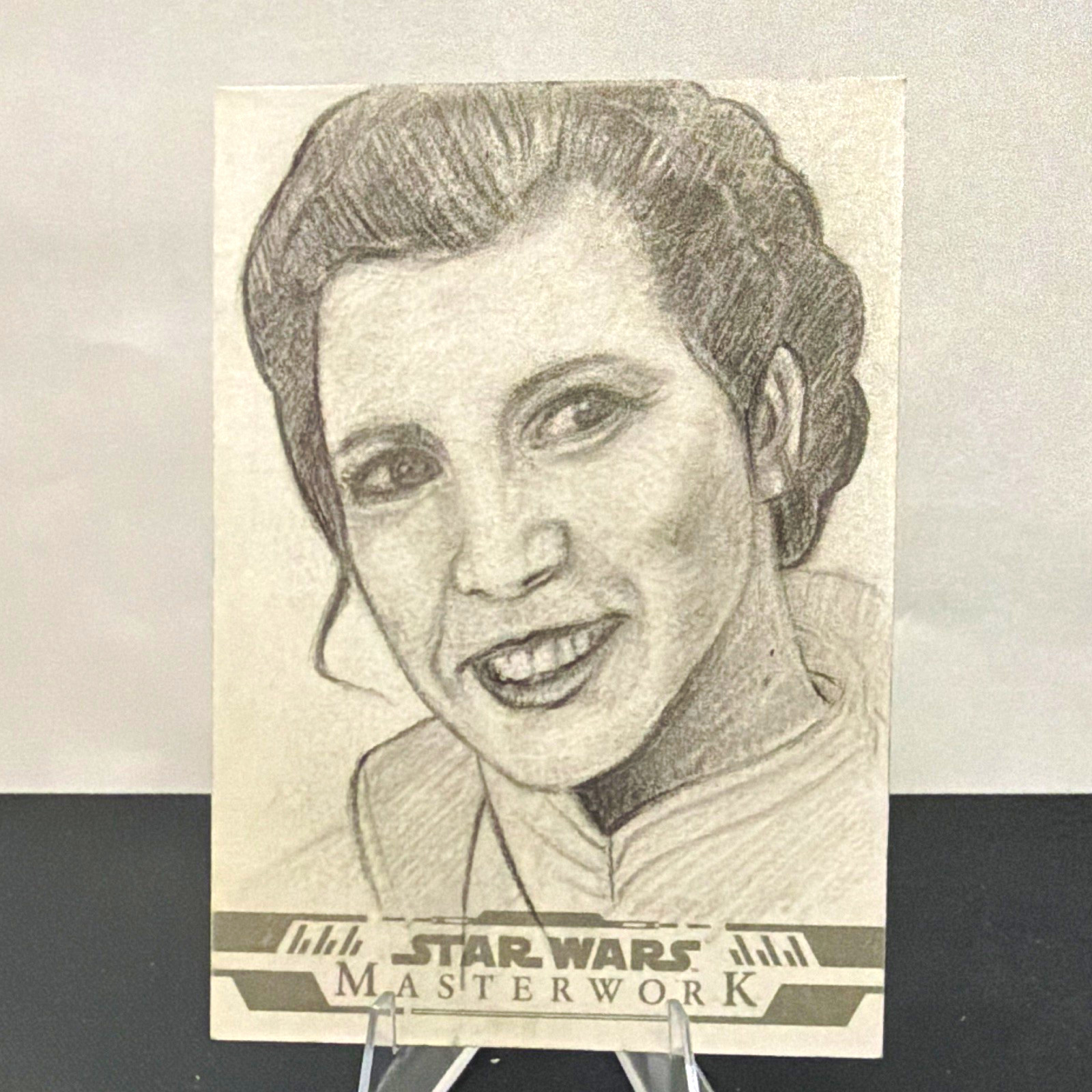 2024 Star Wars Topps Masterwork Princess Leia 1/1 Sketch Card by Tony Riley