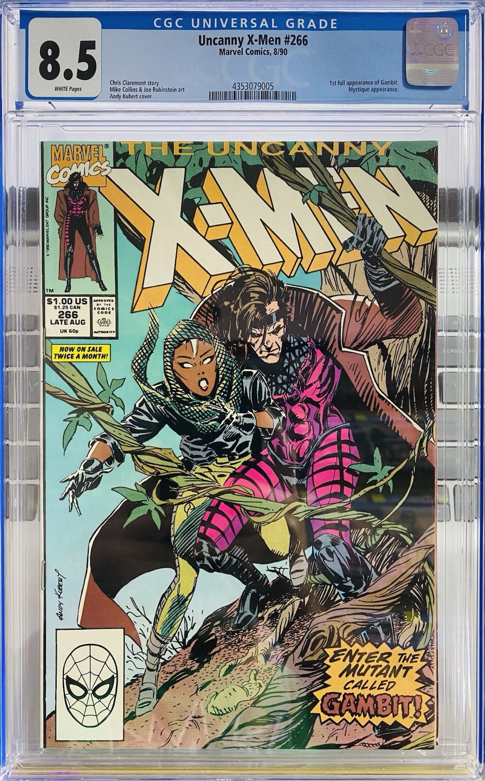 Uncanny X-Men #266 (1990) CGC 8.5 (1st Appearance of Gambit) NEVER BEEN PRESSED