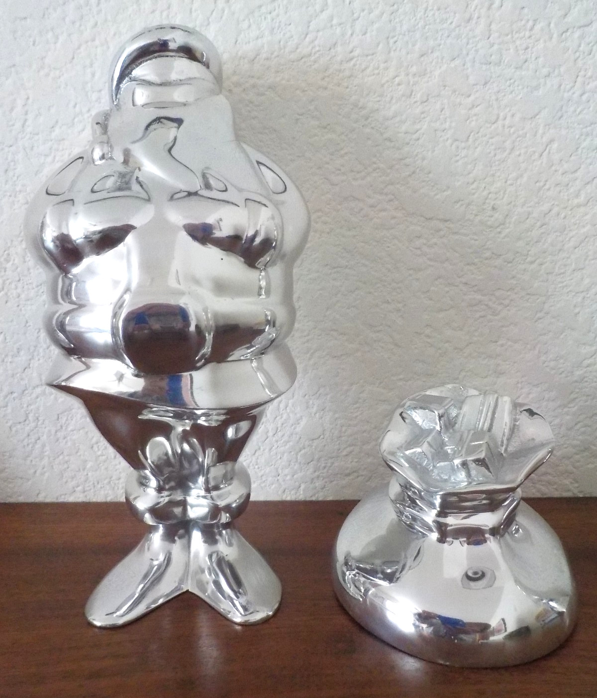 Nambe 2013 LARGE 8-inch Silver Santa with Gift Bag #MT0605 Alvaro Uribe, Heavy