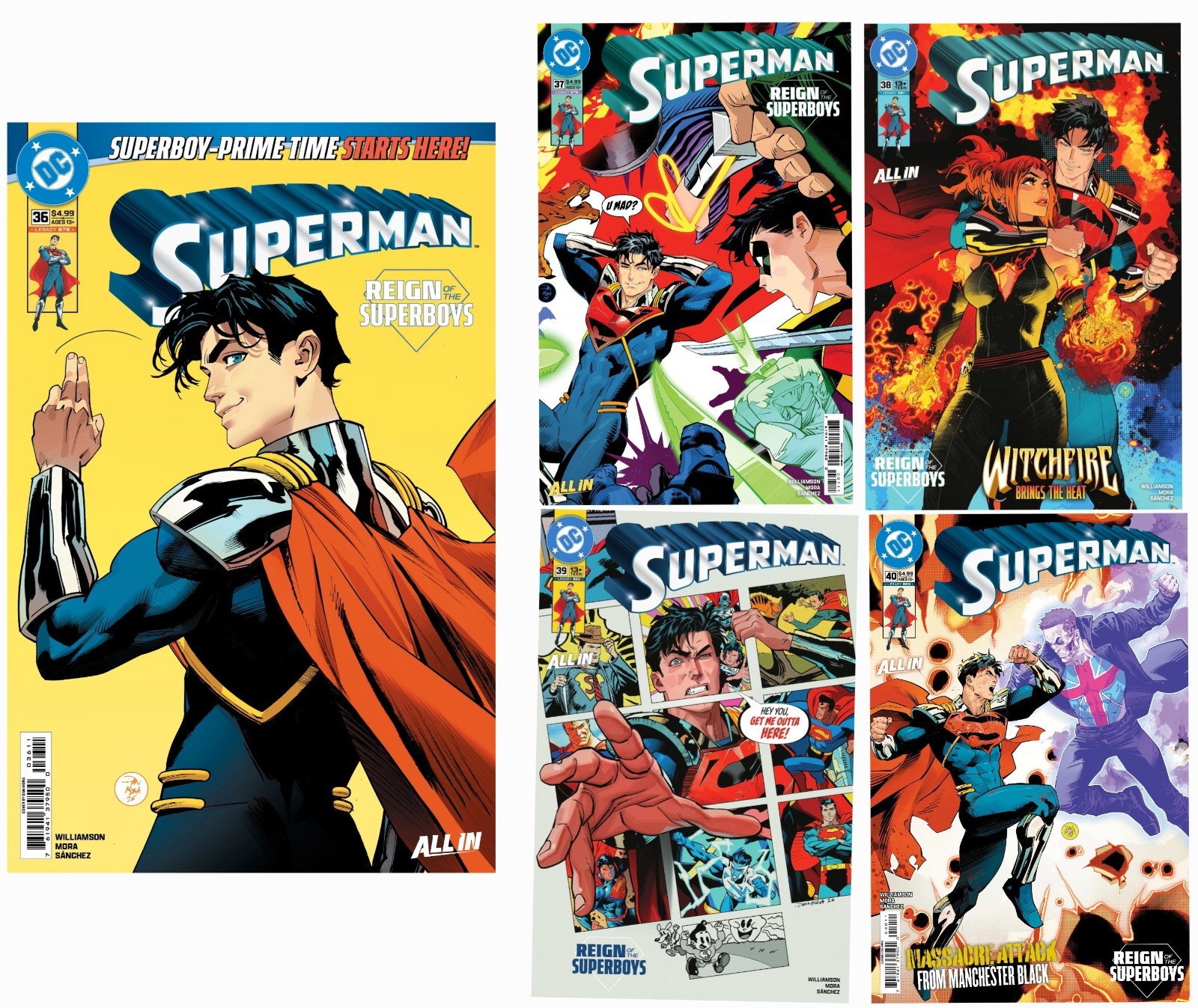 Superman #36 - 40 Dan Mora Superboy Prime Run - Cover A Lot - NM