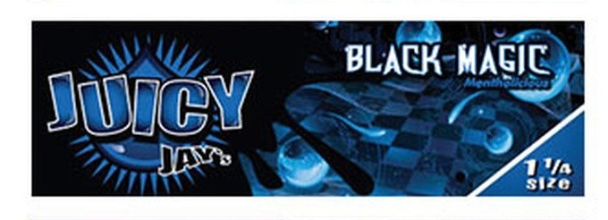 Juicy Jay\'s Black Magic 1 1/4 Rolling Papers Free USA Shipping