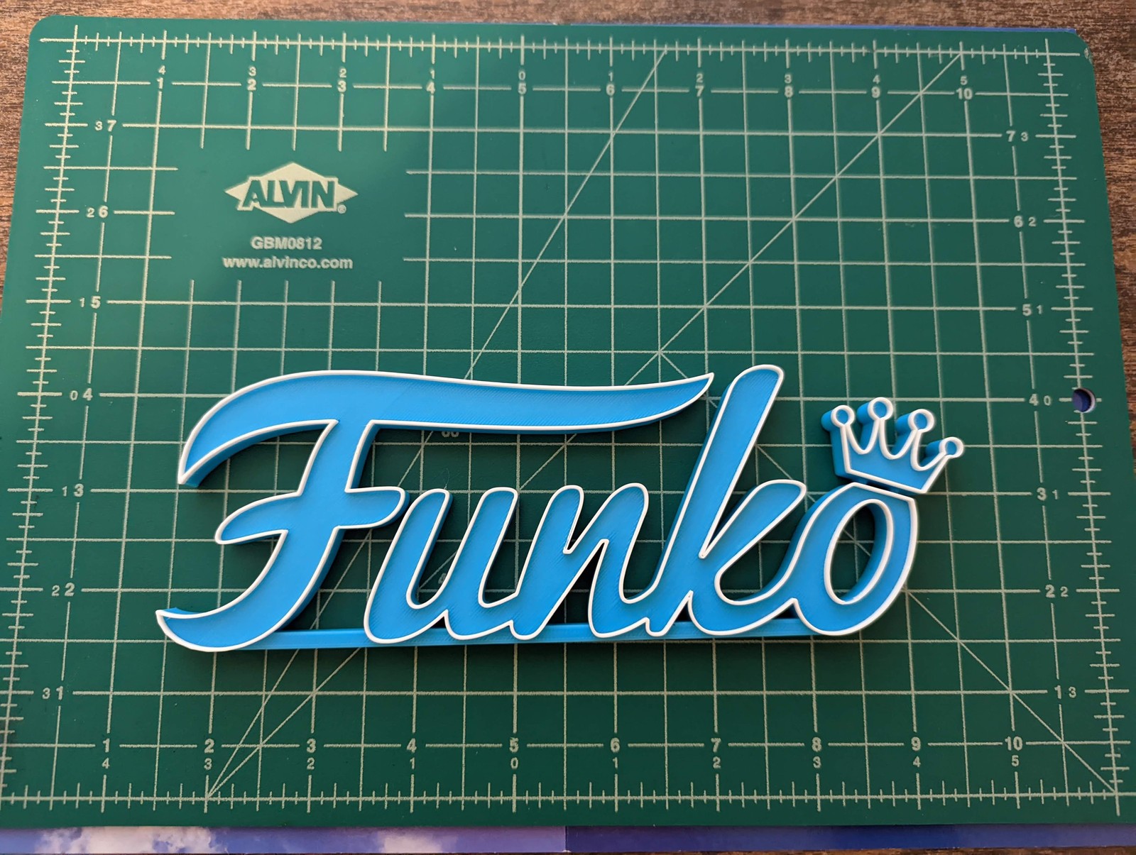 Funko script logo 2016 shelf sign display stand 2-color 3D printed Dorbz