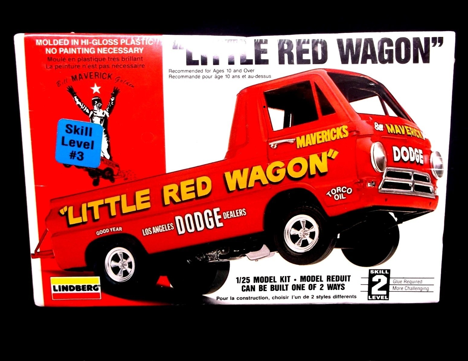 Vintage FACTORY SEALED Lindberg Little Red Wagon 1:25 Dodge Model Kit NOS NIB