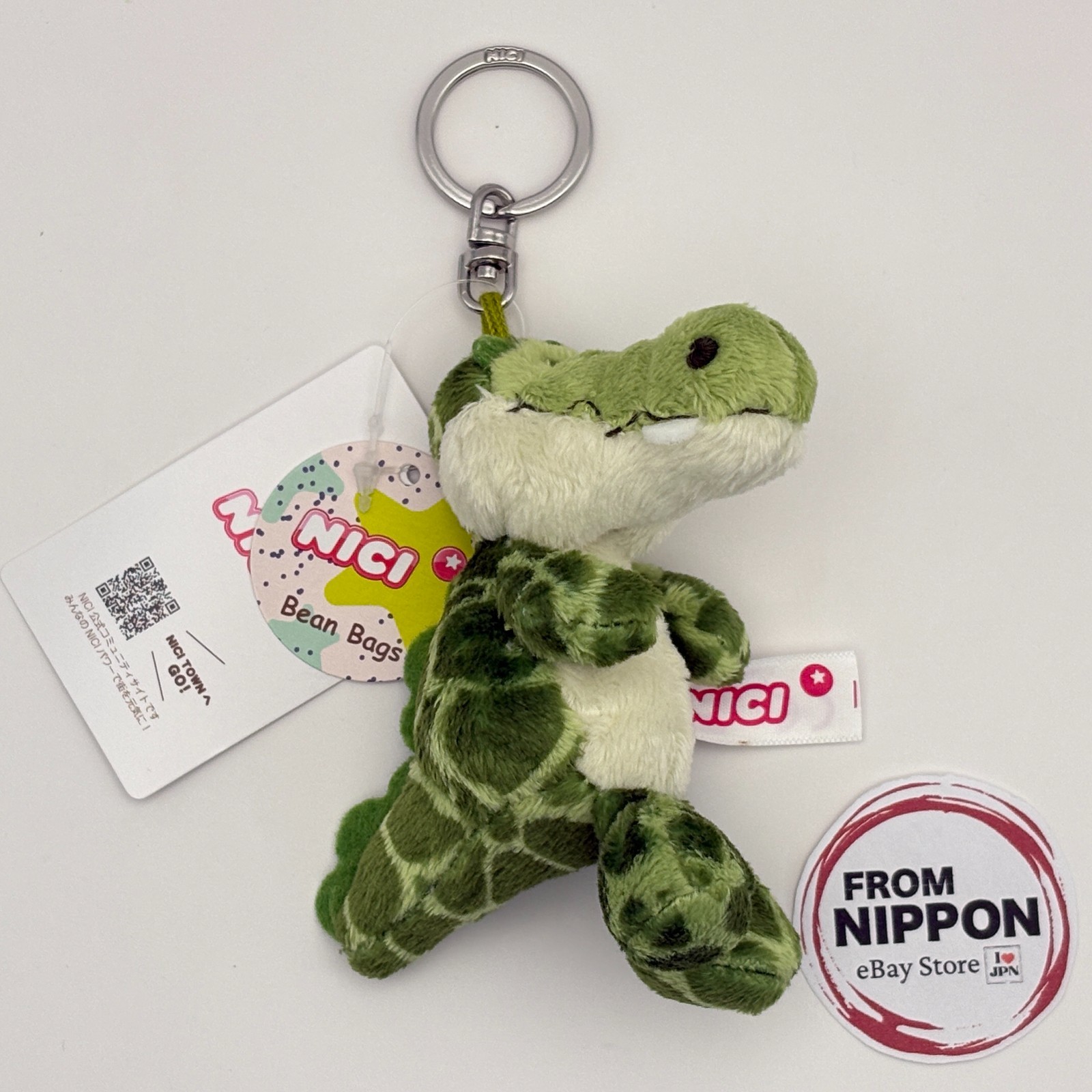 NICI Wild Friends 23 Crocodile Terry Plush Keychain Mascot 3035813 10cm Japan