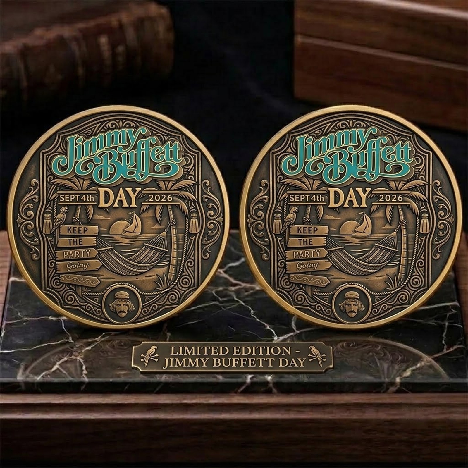 Jimmy Buffett Margaritaville Coin - 2026 Jimmy Buffett Day Commemorative Coin