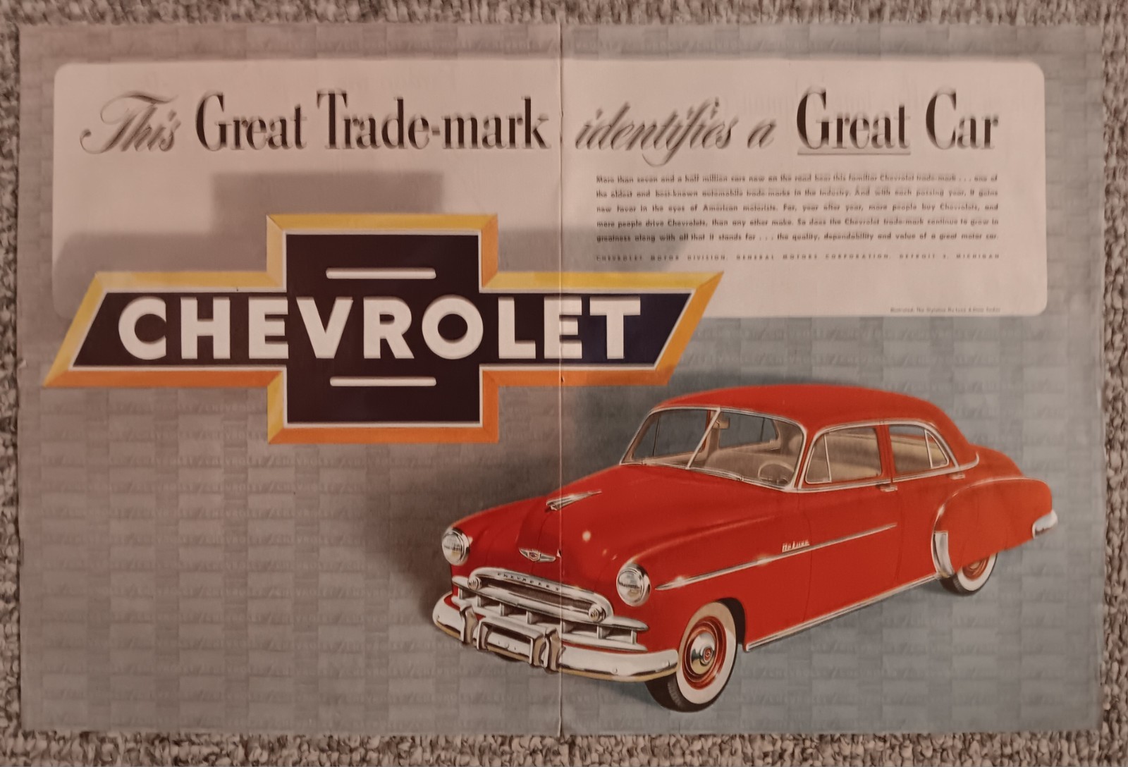 Vintage Saturday Evening Post November 12 1949 Advertising Insert Poster