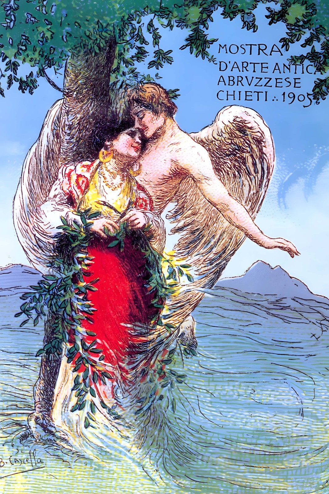 Mostra D\'Arte Antica Abruzzese Chieti 1905 Vintage Poster - 24x36” Home Decor