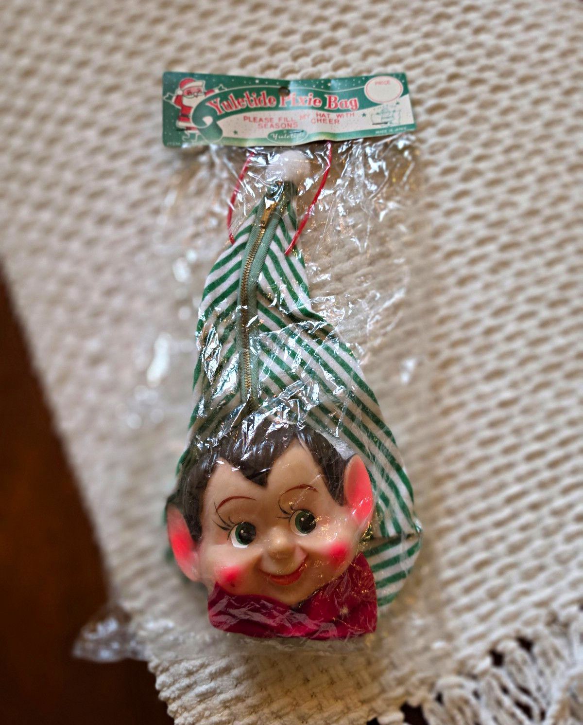VINTAGE PIXIE ELF ZIPPERED BIG HEAD JAPAN NOS