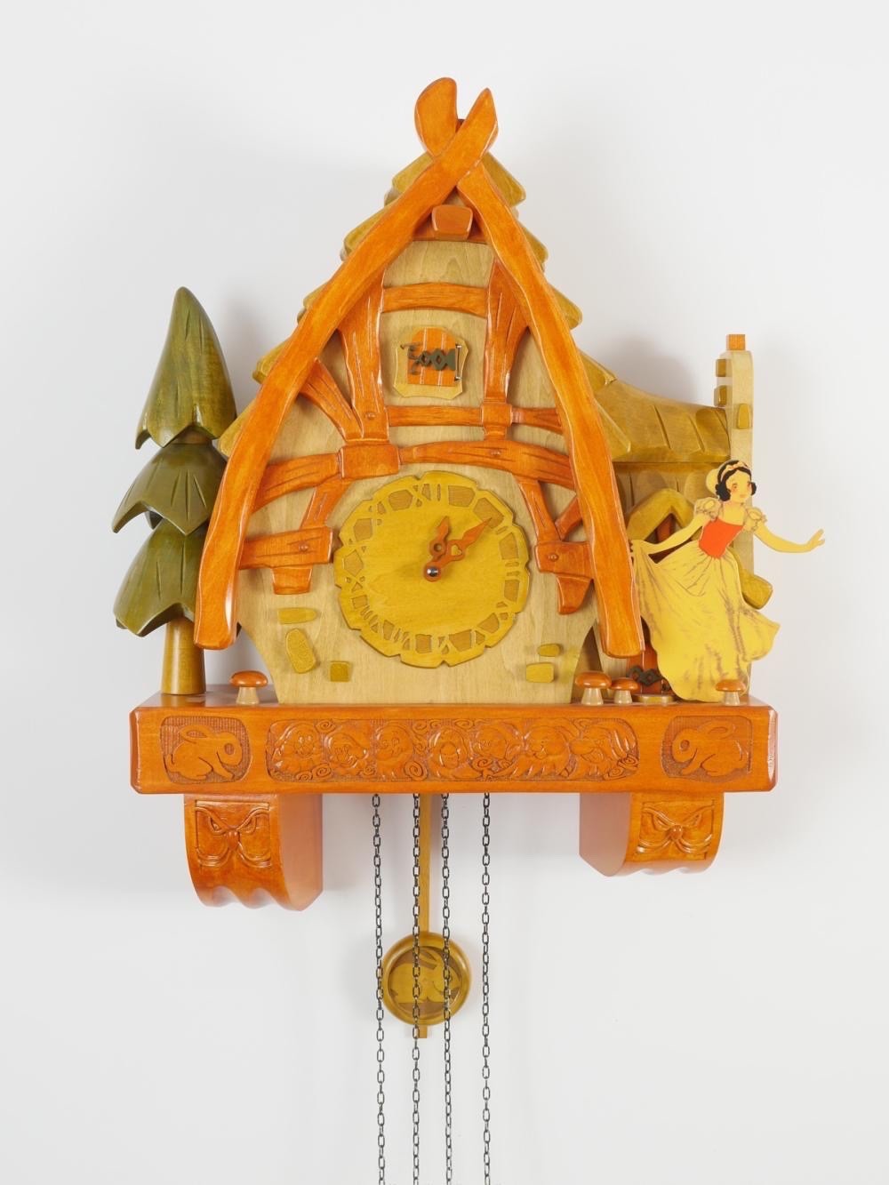 DISNEY 'SEVEN DWARFS COTTAGE CUCKOO CLOCK | SNOW WHITE | RARE | WOOD | LE 1,000