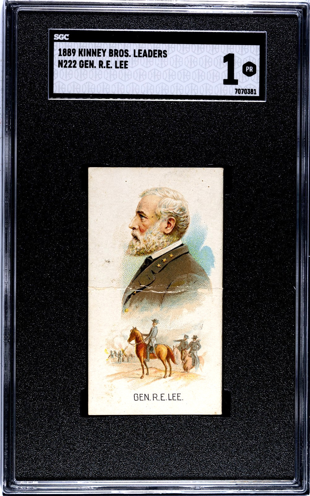 General Robert E. Lee 1889 Kinney Bros. Leaders N222 Vintage Graded Tobacco Card