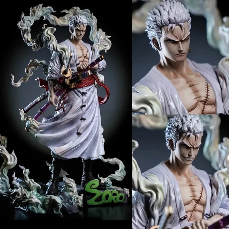 One Piece Zoro Double-Headed Nika Anime Figure Handmade Collectible Gift