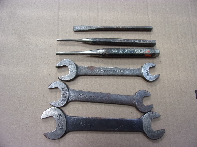 vintage williams tools 3 wrenches 3 punches