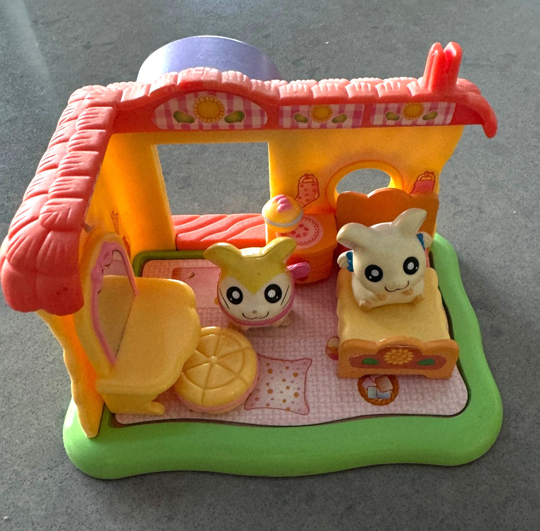Vintage Hamtaro Bijou's Bedroom 2001 Epoch Playset Figure Hamutaro Japan Toy