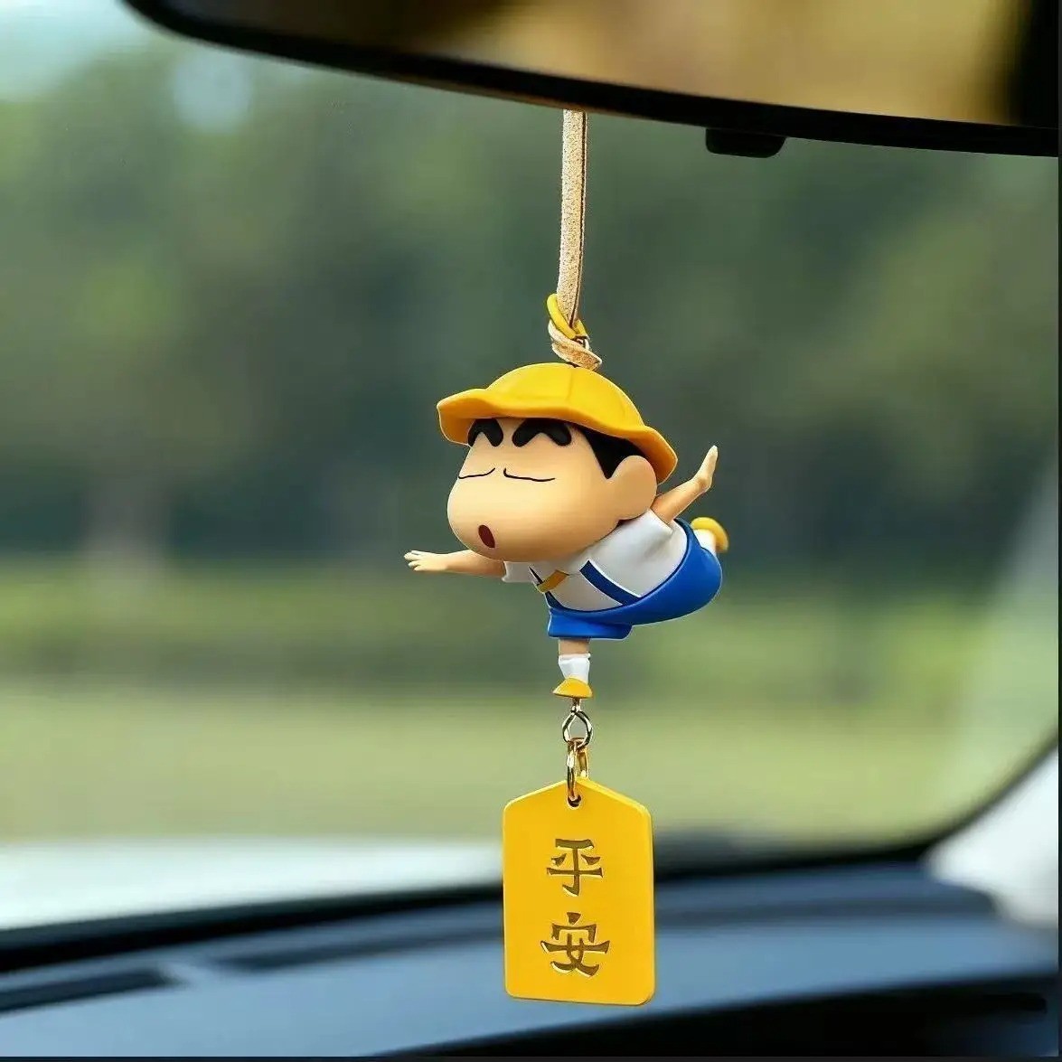 Crayon Shin Chan Car Pendant Rearview Mirror Hanging Anime Decoration Figure