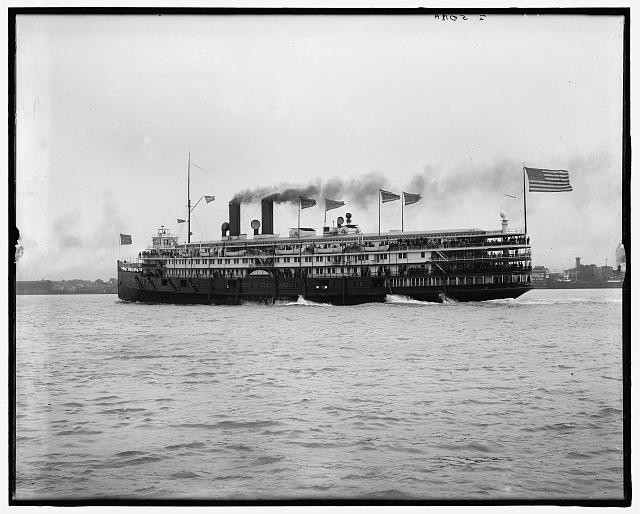 Detroit Board,Commerce excursion,City,Cleveland,steamers,boats,ships,1905 1