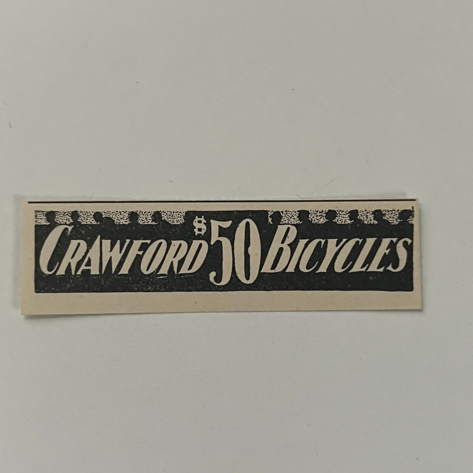 Crawford $50 Bicycles 1897 Clipping SAJ1-S29