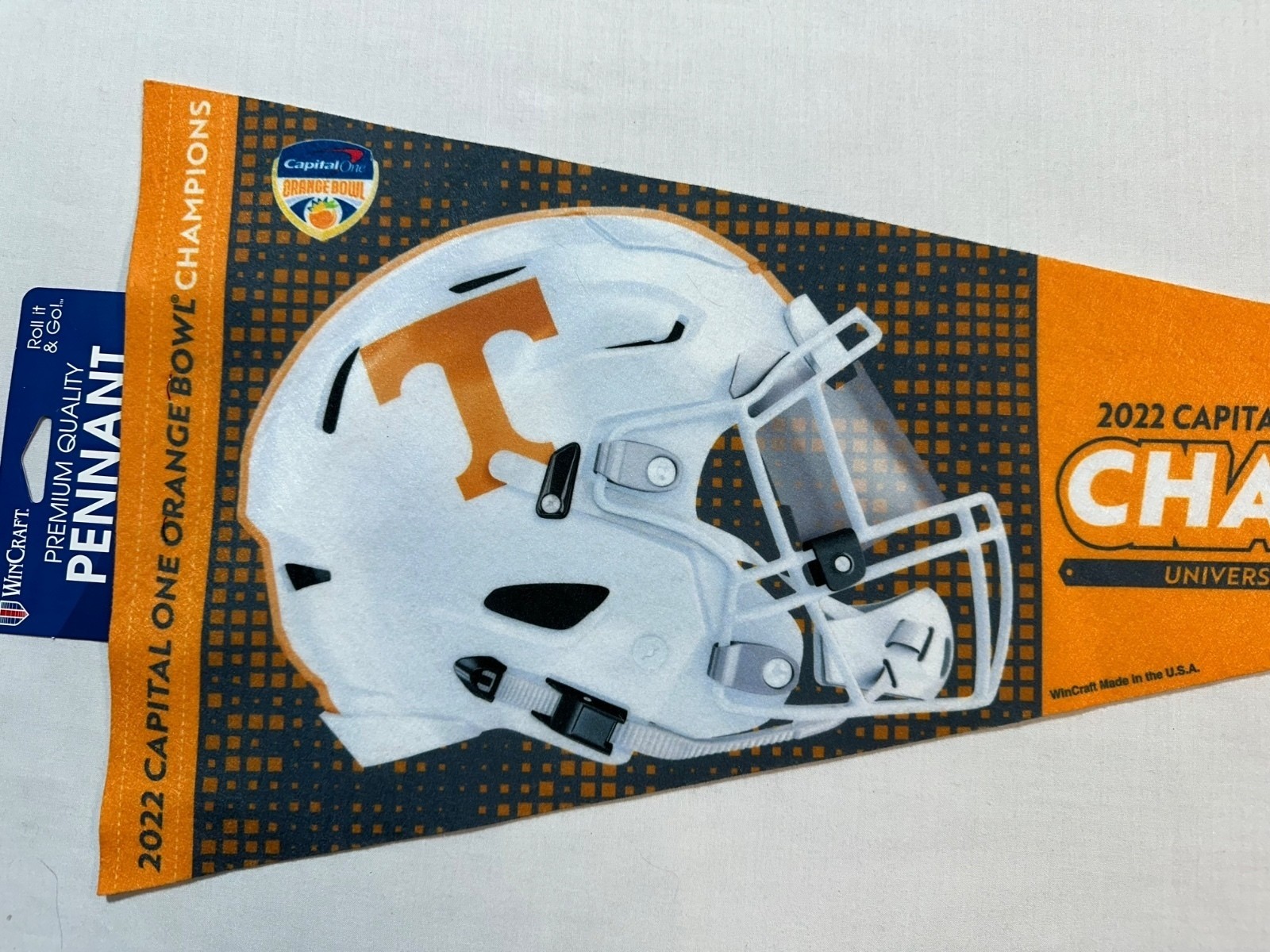 2022 University of Tennessee Orange Bowl Champs Football Pennant