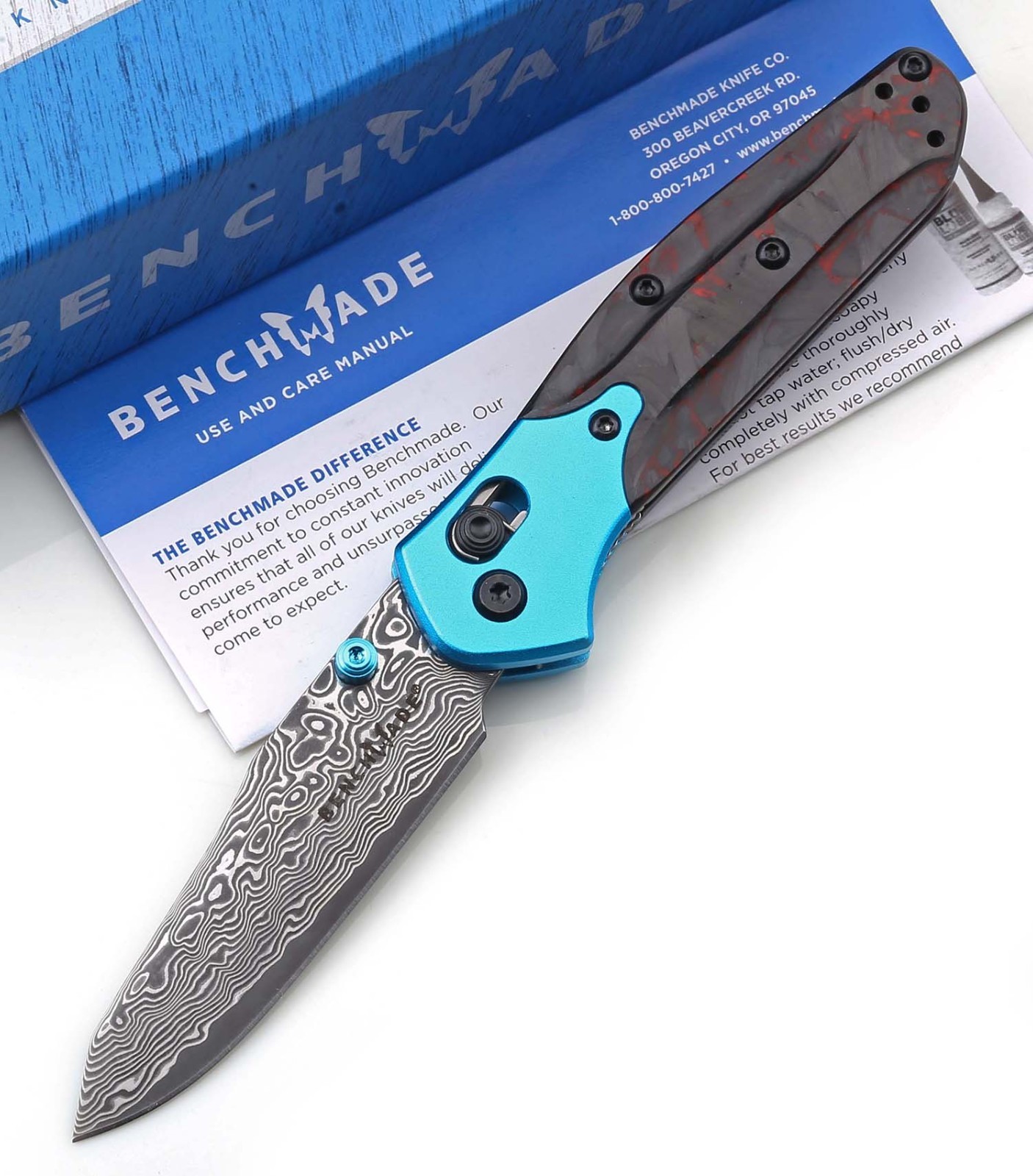Customed Carbon Fiber Handle Damascus Steel Pocket EDC Knife Folding axis lock