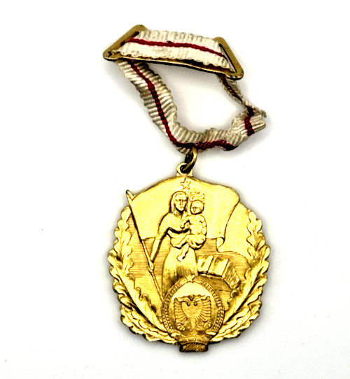 Albania Motherhood Medal Bronze Communist Era 1950 Vintage Albanian Award