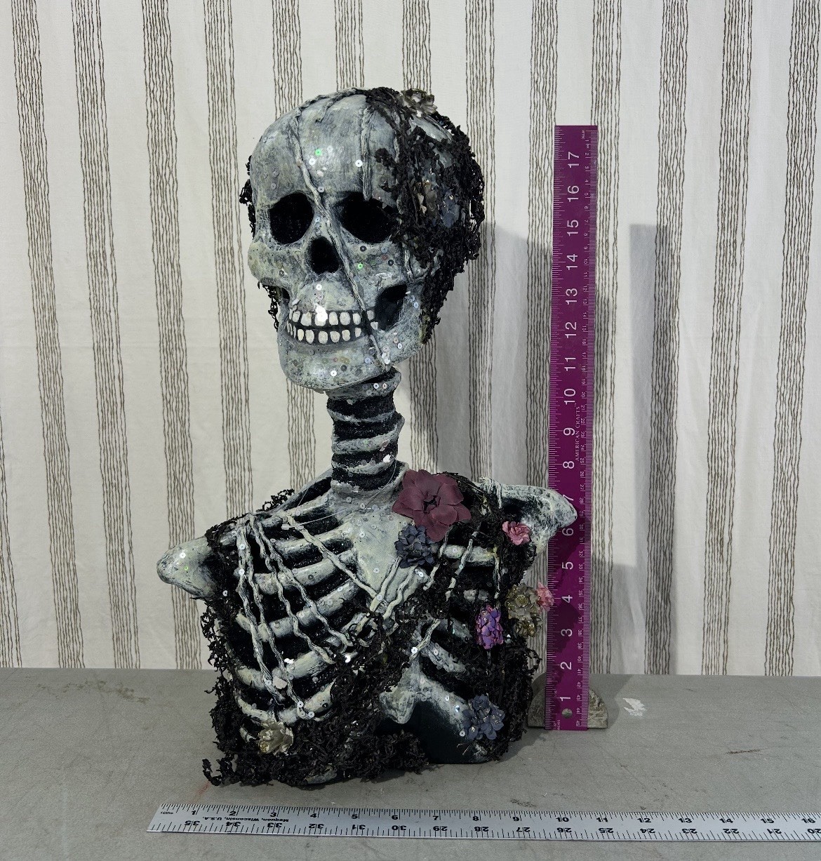 Katherine’s Collection “Buried Corpse Bust” 19in Skeleton Halloween Decor