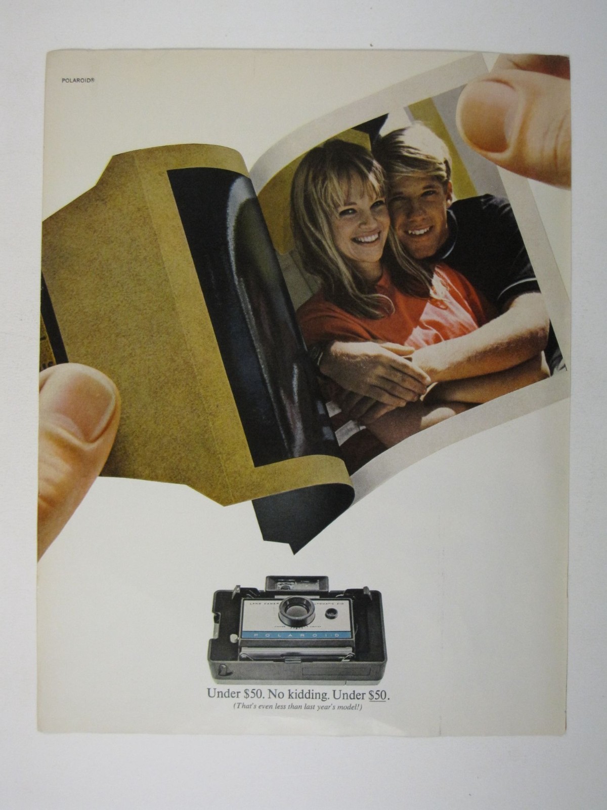 Print Ad Polaroid Instant Camera Under $50 Vintage 1960s Photography Ad MOD