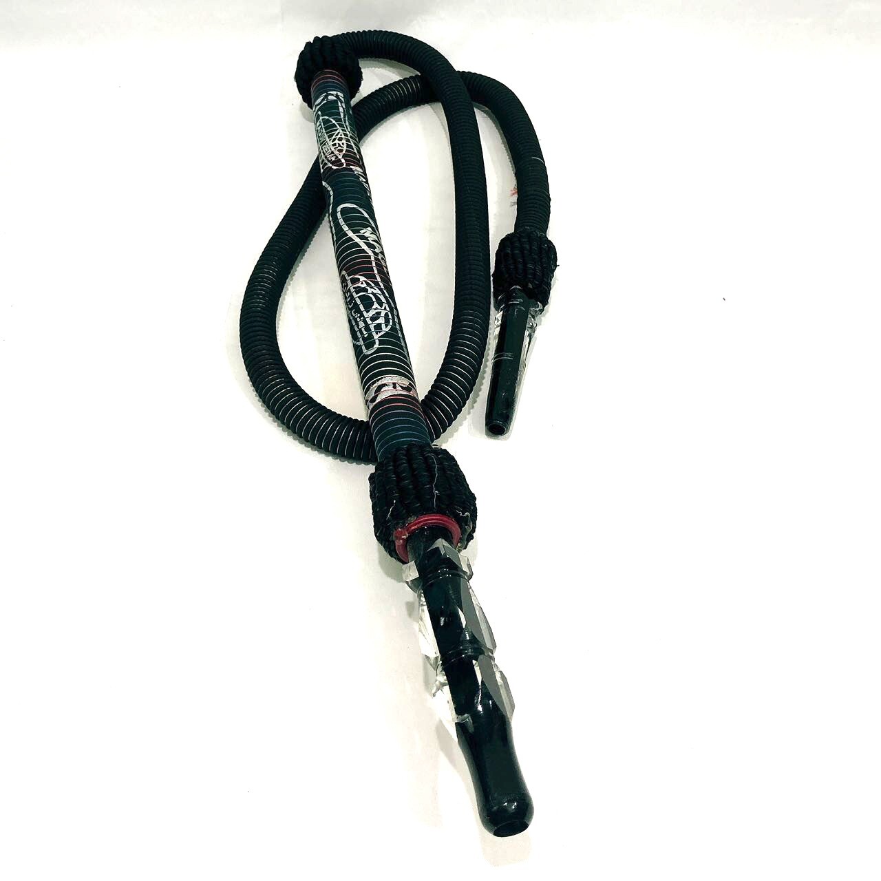 AUTHENTIC MAGDY ZEDAN LARGE 68’’ EGYPTIAN HOOKAH HOSE WITH WIDE ACRYLIC TIP