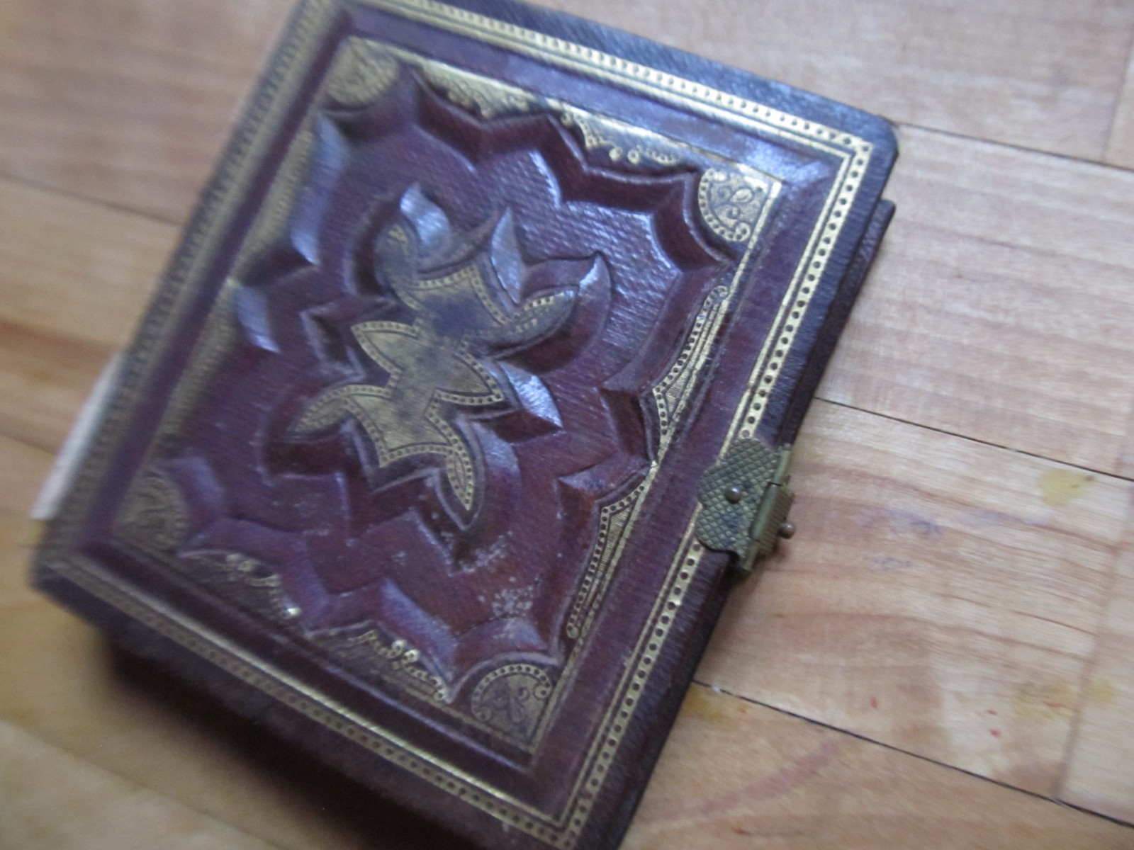 Large Antique Gem Size Tintype Photo Album, Civil War, Victorian