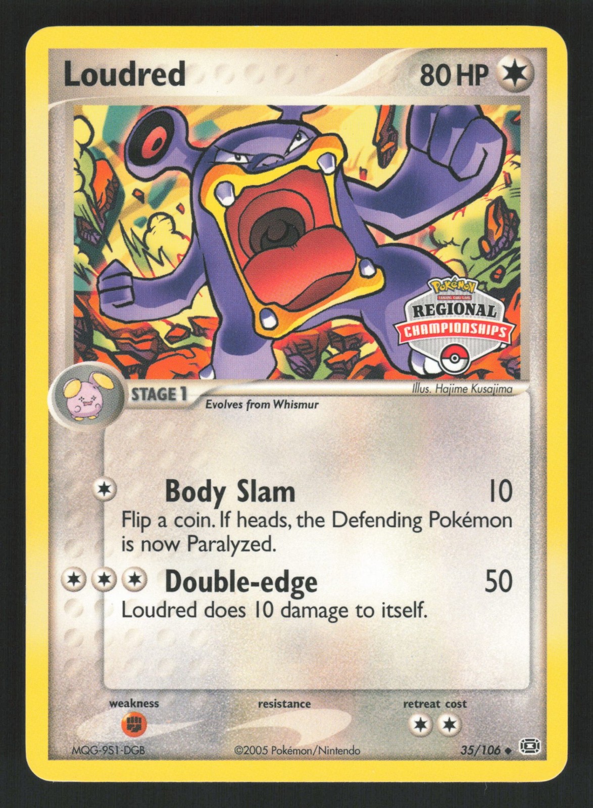 English NM Loudred (State Championships) 035/106 PR Pokemon League & Champion...