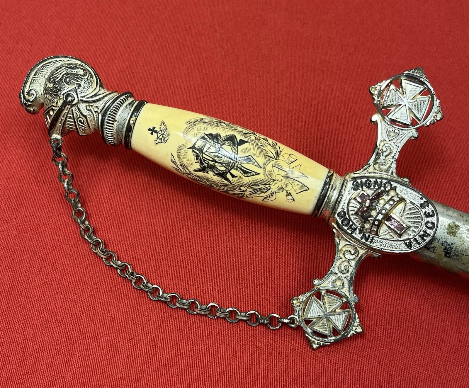 C. 1890 Knights Templar Fraternal Order Sword (Named & Engraved) by M.C. Lilley