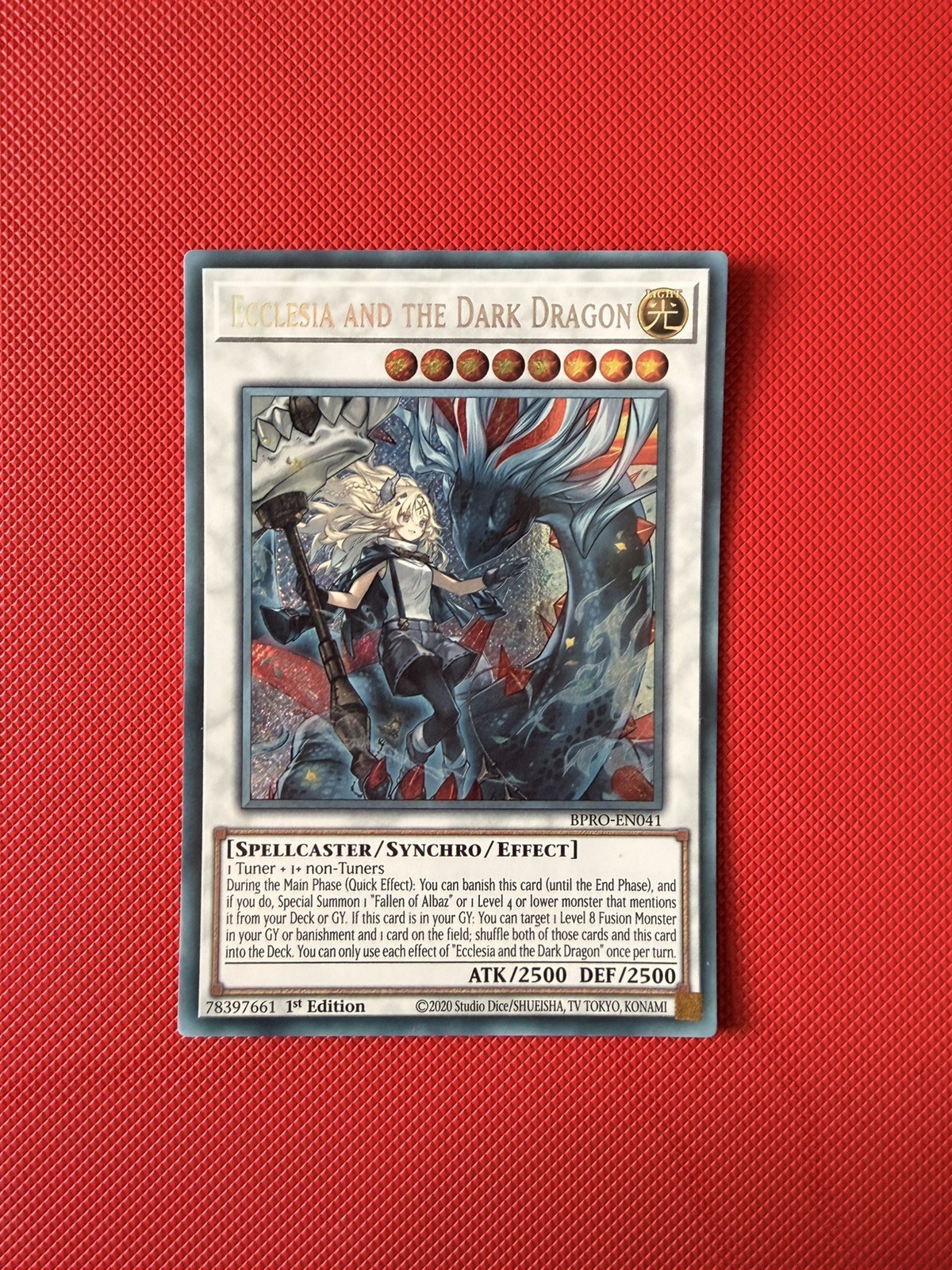 Ecclesia and the Dark Dragon Secret Rare Foil BPRO-EN041 1st Edition