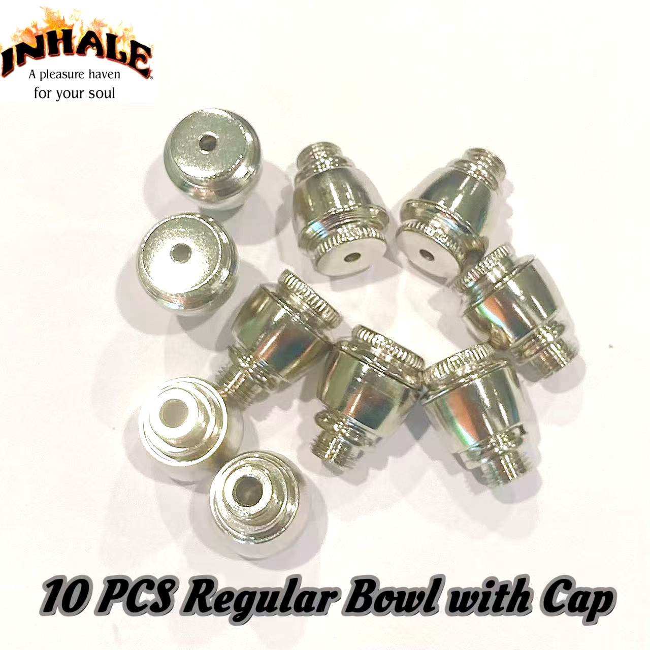 10 PCS metal parts regular bowl w cap for herb tobacco smoking pipe or lamp
